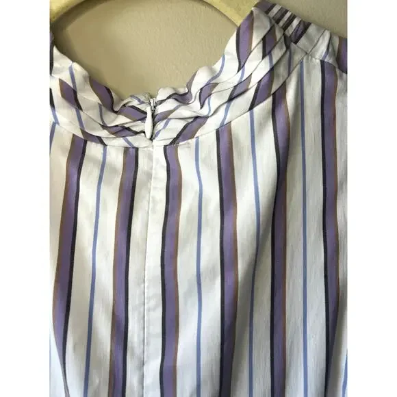 NEW Veronica Beard Radley Striped Halter Midi Dress Size 2 High low - Picture 8 of 8